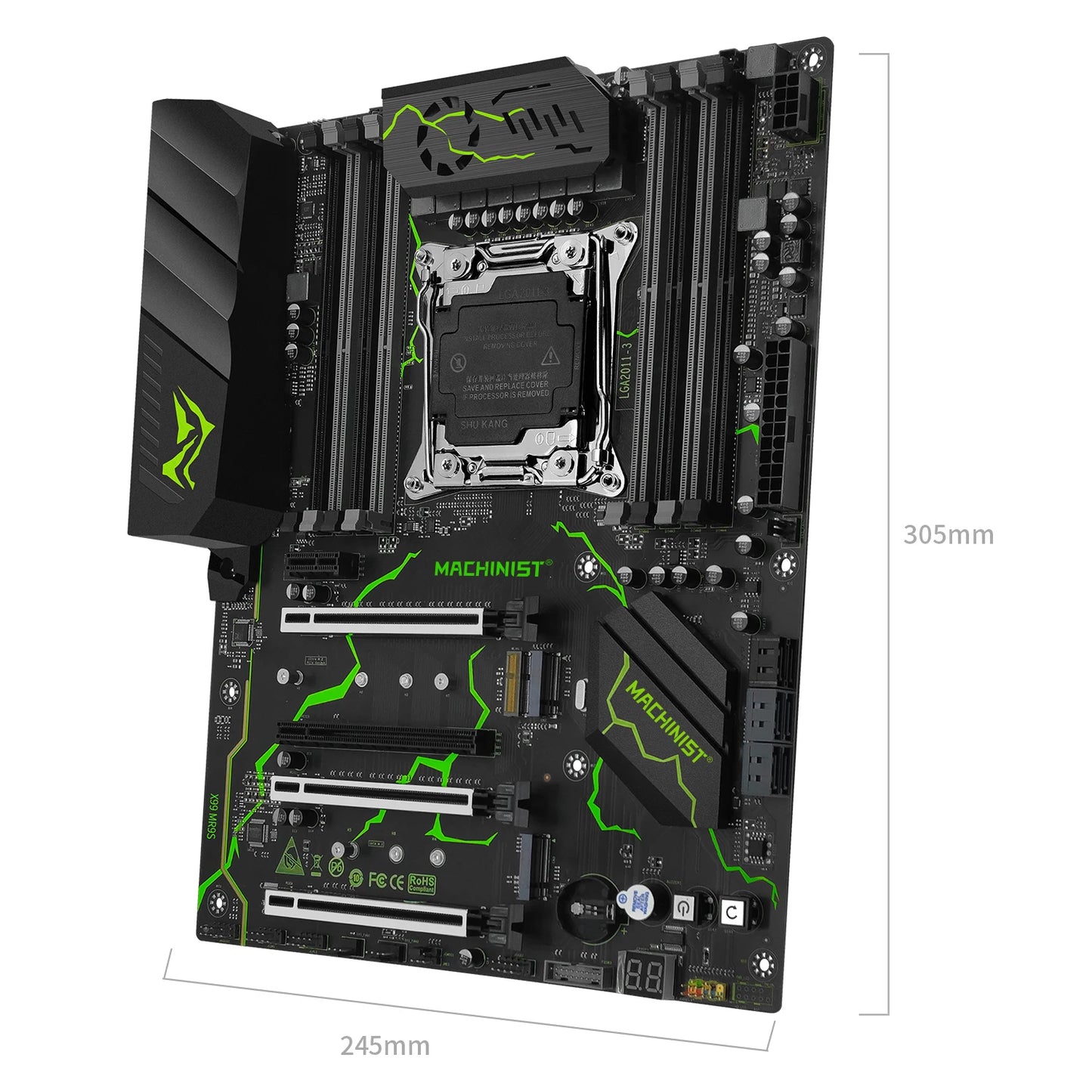 MR9S X99 Motherboard Combo LGA 2011-3 Xeon Kit E5 2690 V4 CPU DDR4 4*16GB RAM 2400MHz. SSD