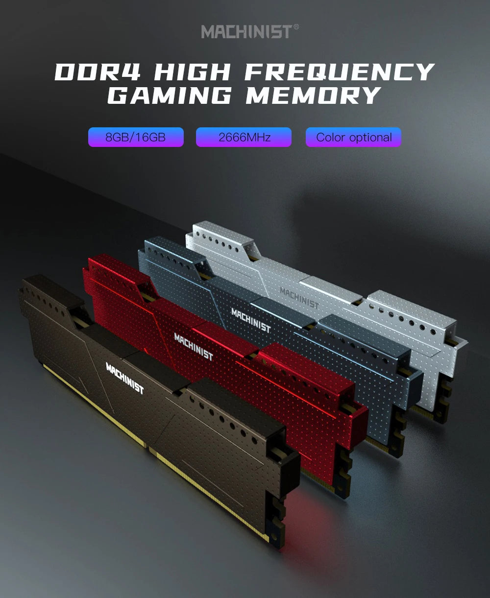 2pcs*DDR4 RAM 16GB 2400HMz/2666HMz Memory with Heat Sink DDR4 for all X99 motherboards