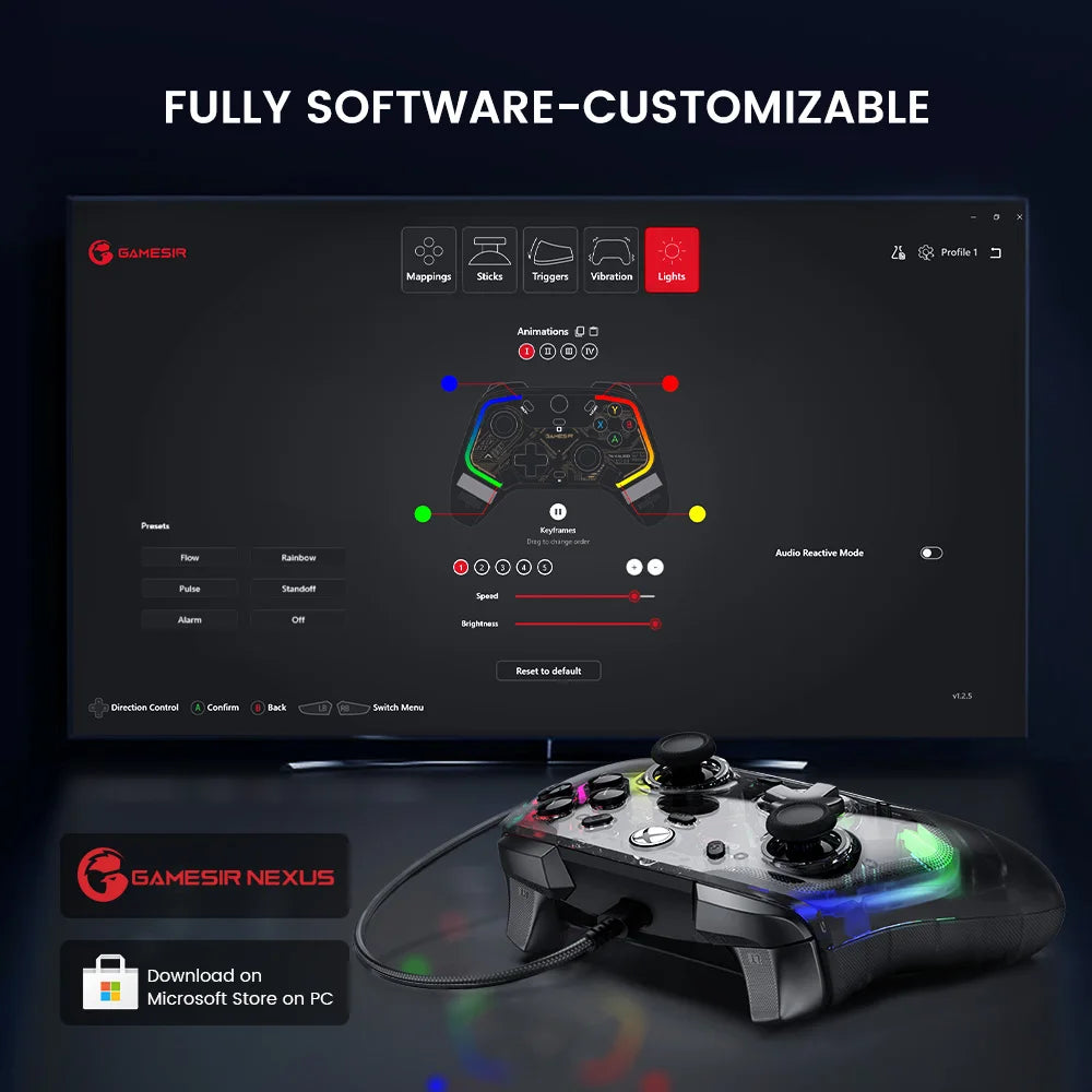 Kaleid Xbox Controller Wired Gamepad for Xbox Series X, Xbox Series S, Xbox One game console
